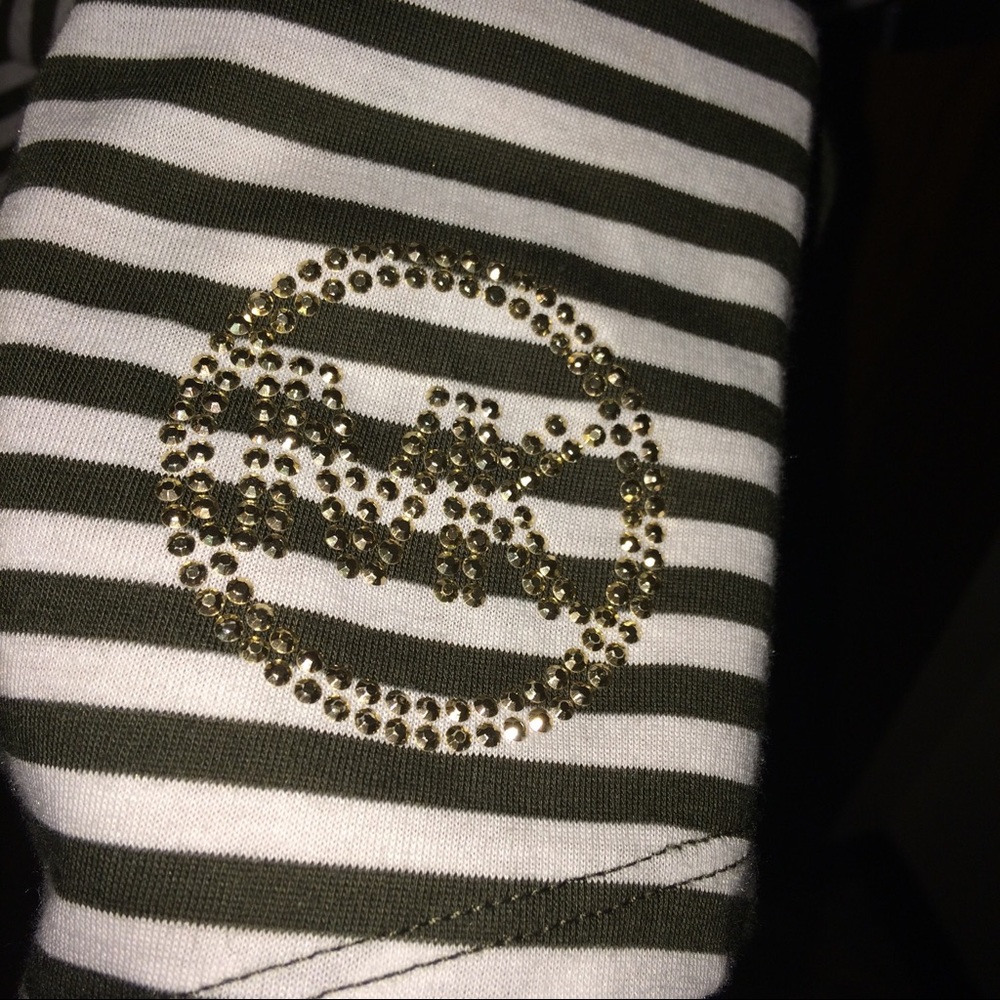 Michael Kors Olive green Striped Shirt